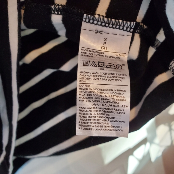 Black and white striped dress summer sz S - Picture 3 of 4